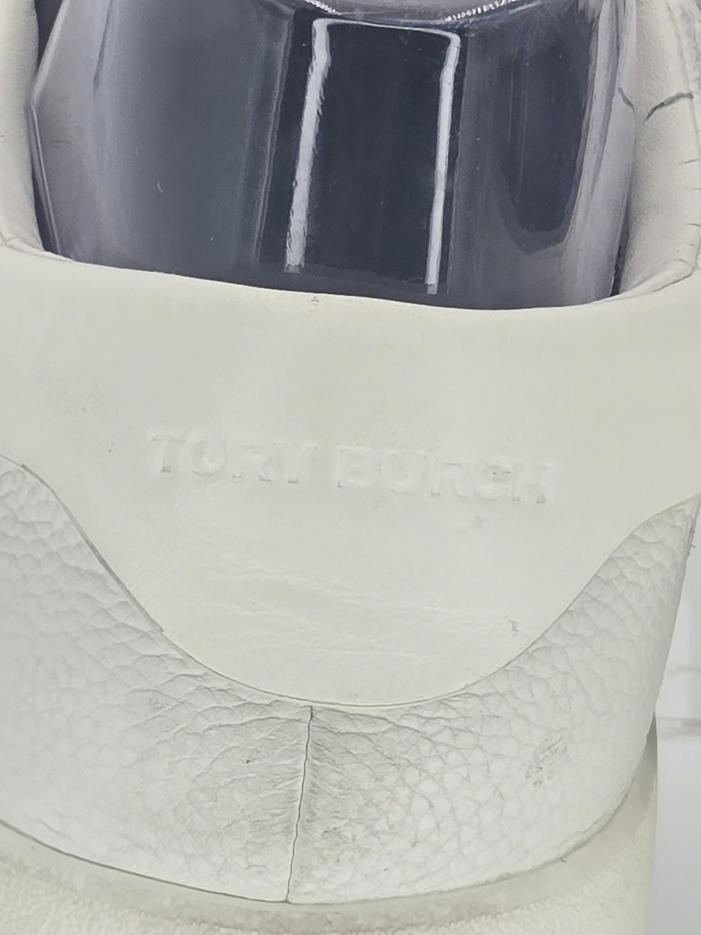 Tory Burch Phoenix LOGO White Leather Low-Top Sneakers Women's Size 9 - Picture 8 of 16